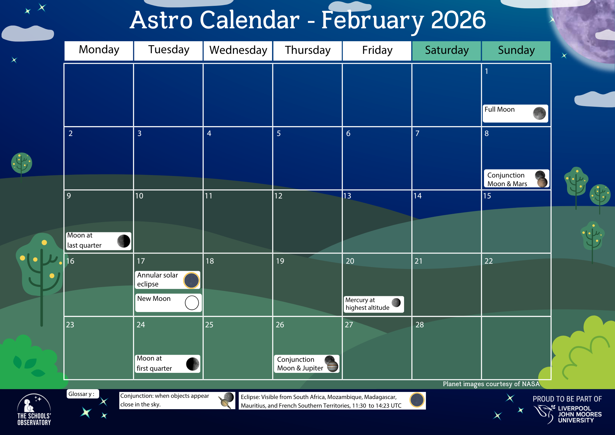 Image of December's Astro Calendar